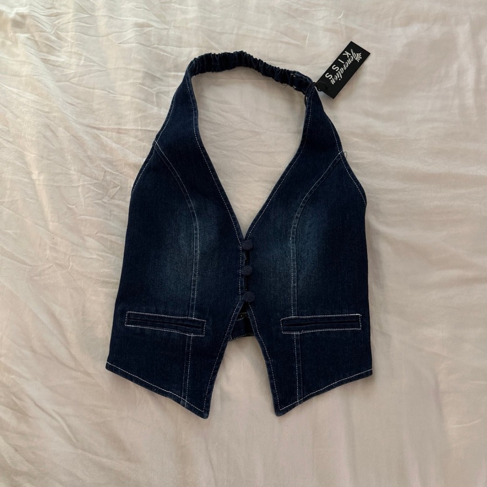 dollskill generation kiss denim vest top